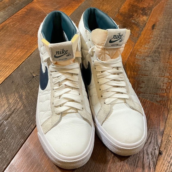 Nike Eric Koston x Zoom Blazer Mid SB White Teal Skate Sneakers Men’s 8.5 - Picture 2 of 13